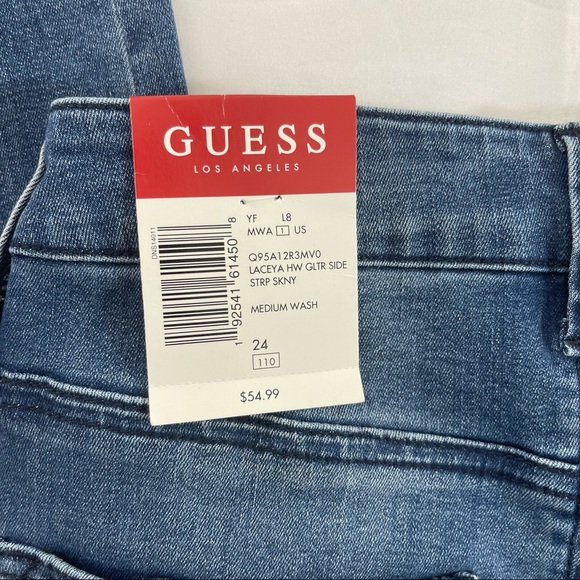 Guess Skinny Jeans Glitter Side Stripe Medium Wash - Picture 11 of 11